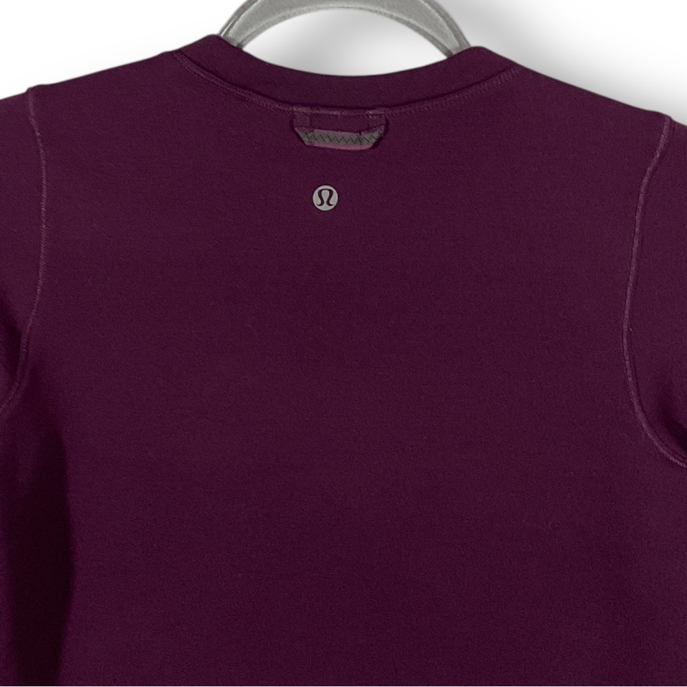 Lululemon Keep It Cozy Sweatshirt Sz 2 Crew Neck Fleece Purple Plum Athleisure - Picture 8 of 11